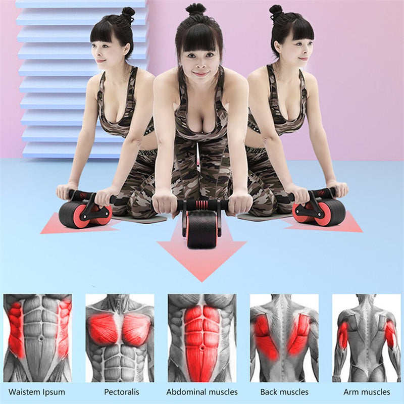 Double Wheel Ab Exerciser - Perfect for Home Waist Training.